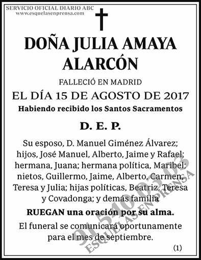 Julia Amaya Alarcón
